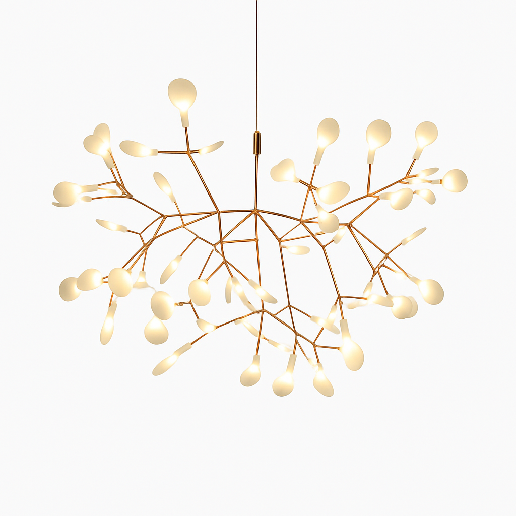 Suspension design moderne LED arbre couleur cuivré ou noir Home