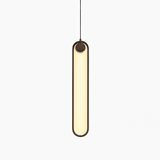 Suspension design moderne LED en anneau allongé noir ou doré Hang