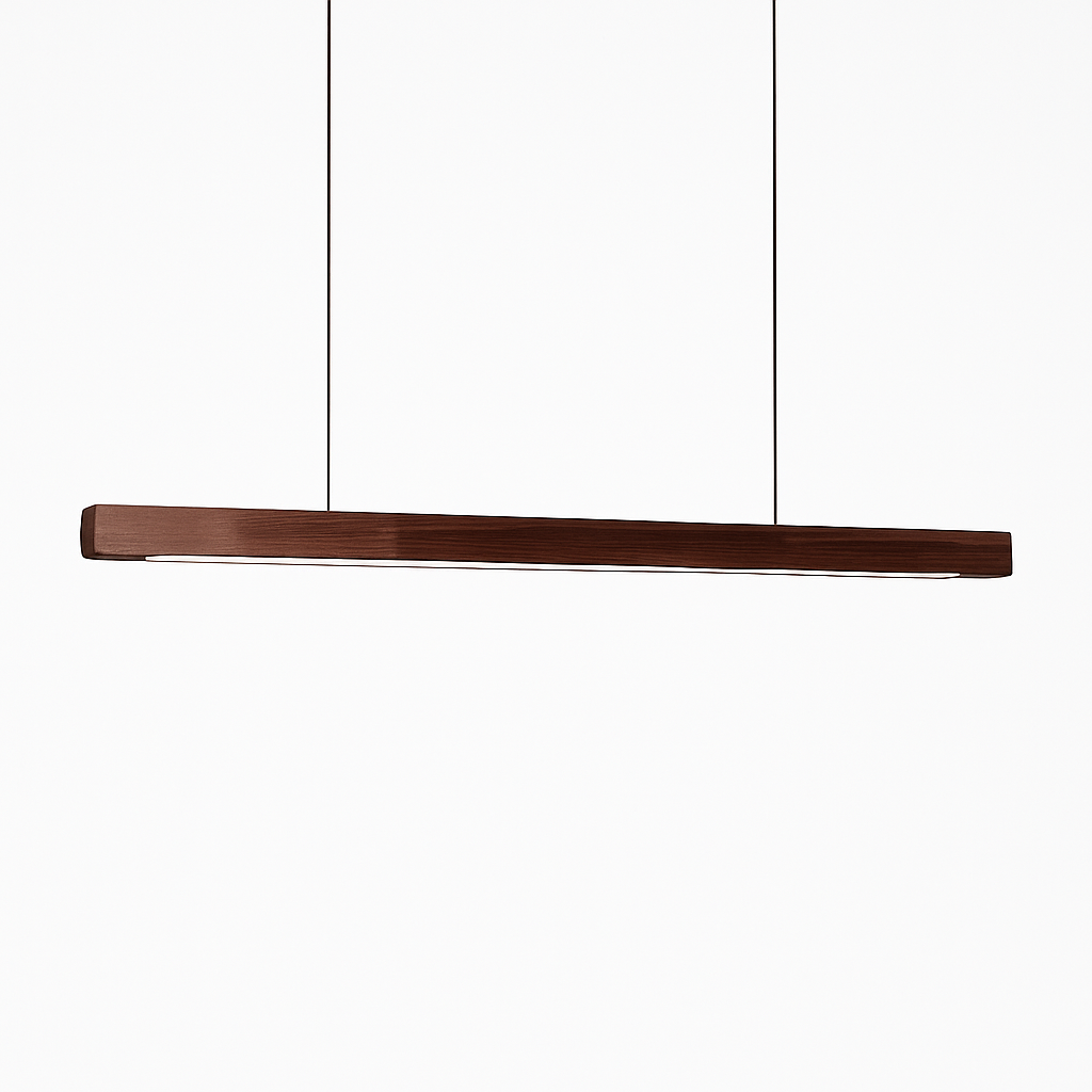 Suspension design moderne LED en bois allongé Hang