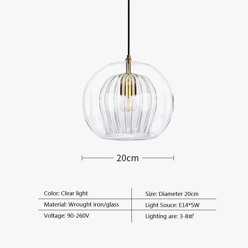 suspension design nordique en verre décorative moderne