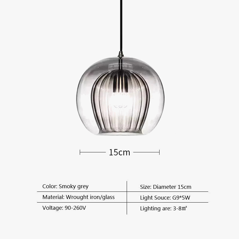 suspension design nordique en verre décorative moderne