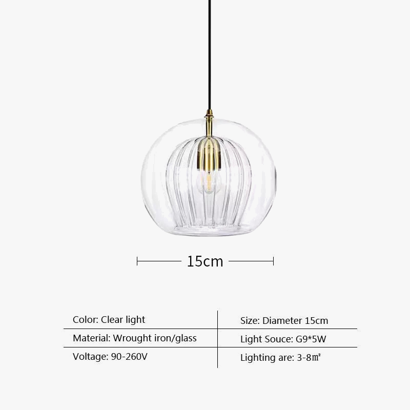 suspension design nordique en verre décorative moderne