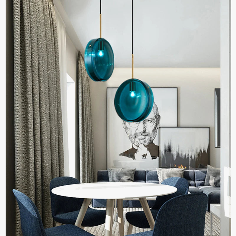 suspension design nordique en verre moderne pour loft et bar