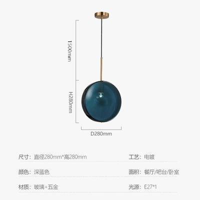 suspension design nordique en verre moderne pour loft et bar