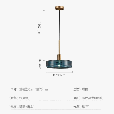suspension design nordique en verre moderne pour loft et bar