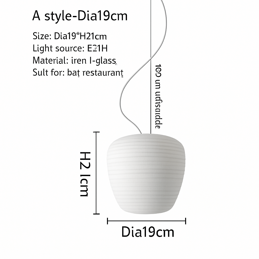 suspension design nordique en verre pour décoration intérieure