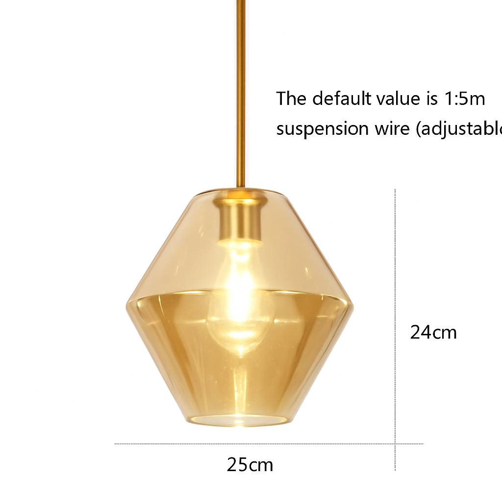 suspension design nordique en verre pour intérieur élégant