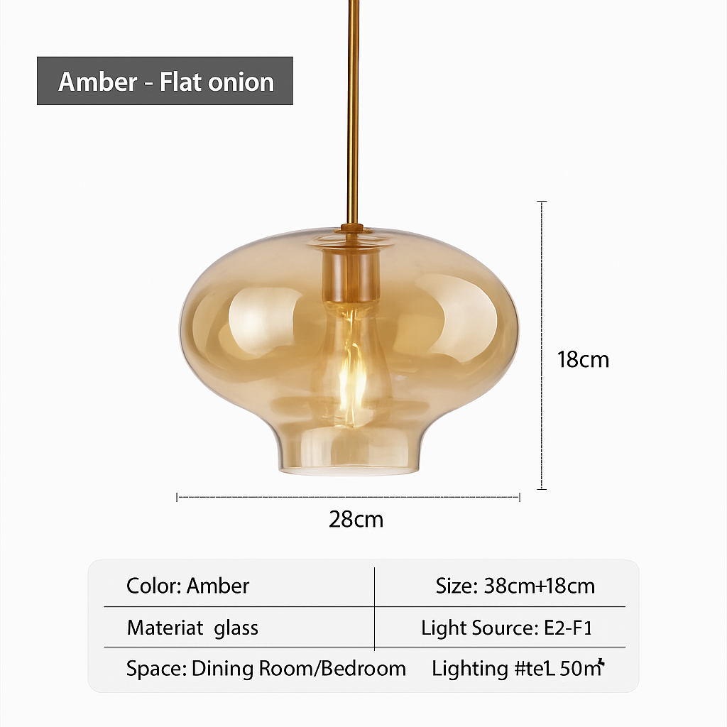 suspension design nordique en verre pour intérieur élégant
