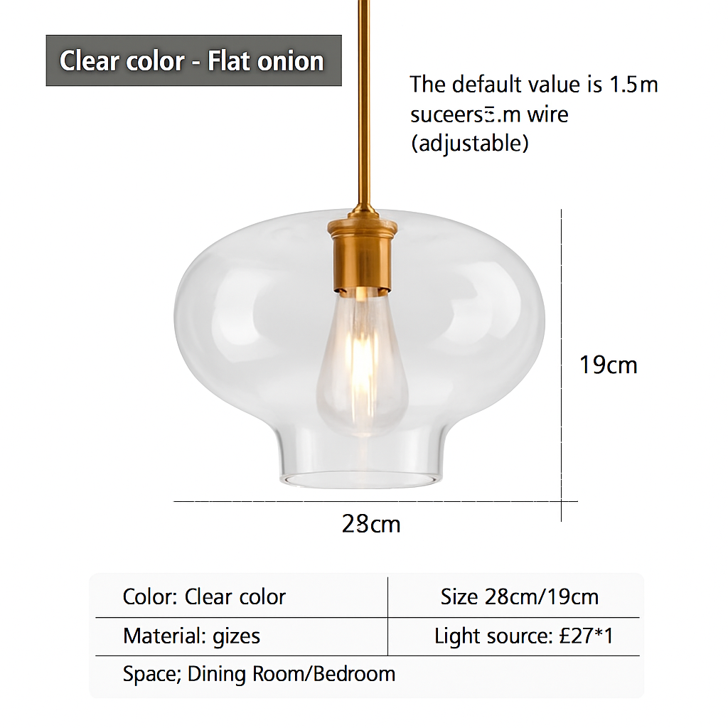 suspension design nordique en verre pour intérieur élégant