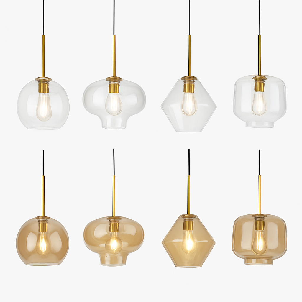 suspension design nordique en verre pour intérieur élégant