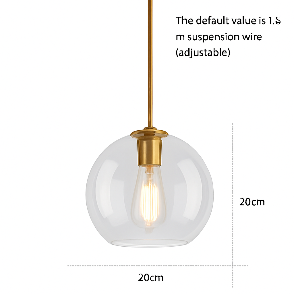 suspension design nordique en verre pour intérieur élégant