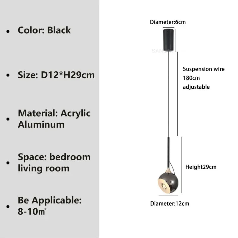 suspension design nordique led décoration intérieure idéale pour étude