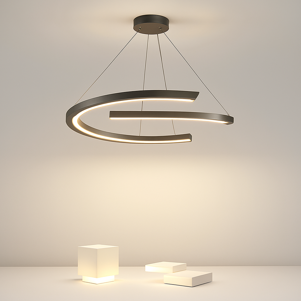 suspension design nordique moderne simple anneau luminaire