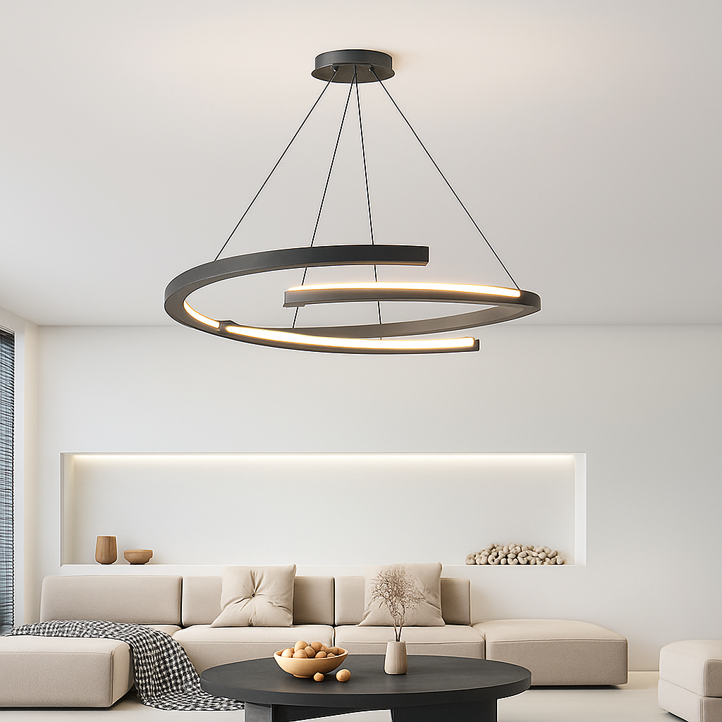 suspension design nordique moderne simple anneau luminaire