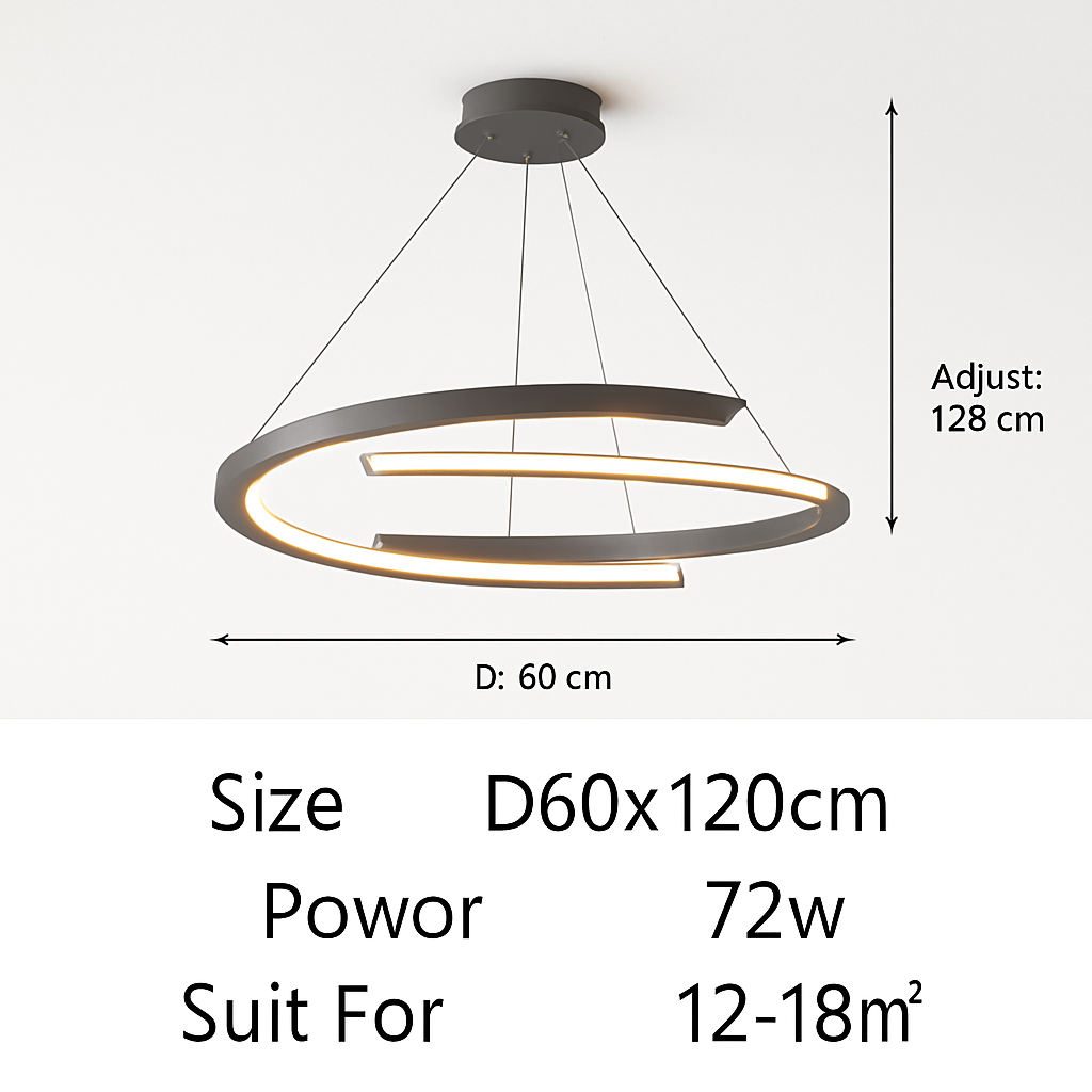 suspension design nordique moderne simple anneau luminaire