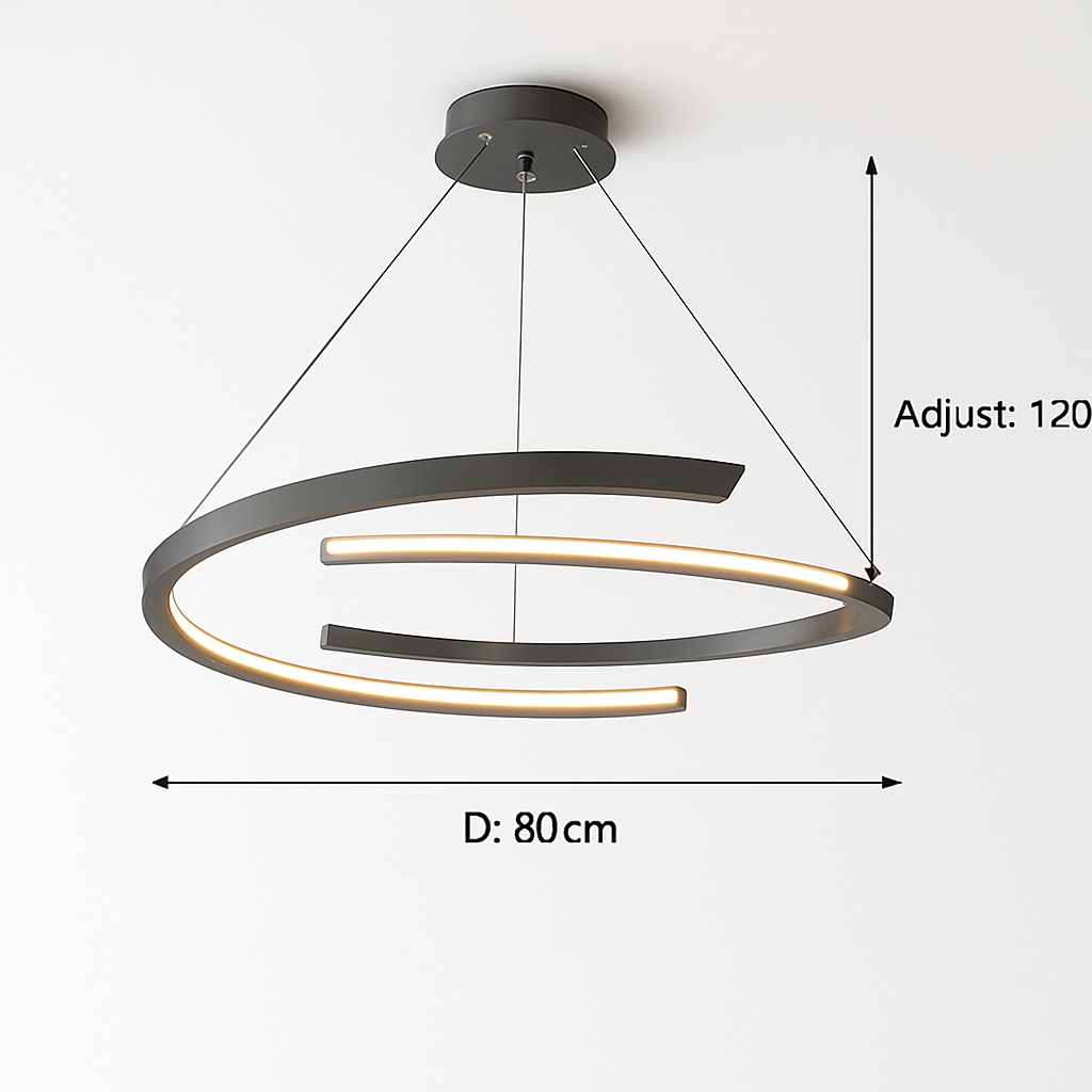 suspension design nordique moderne simple anneau luminaire