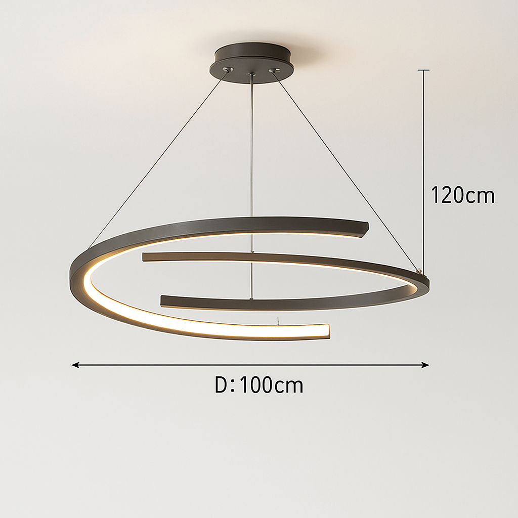 suspension design nordique moderne simple anneau luminaire