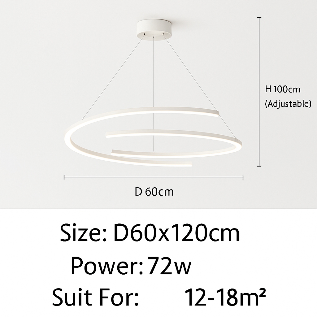 suspension design nordique moderne simple anneau luminaire