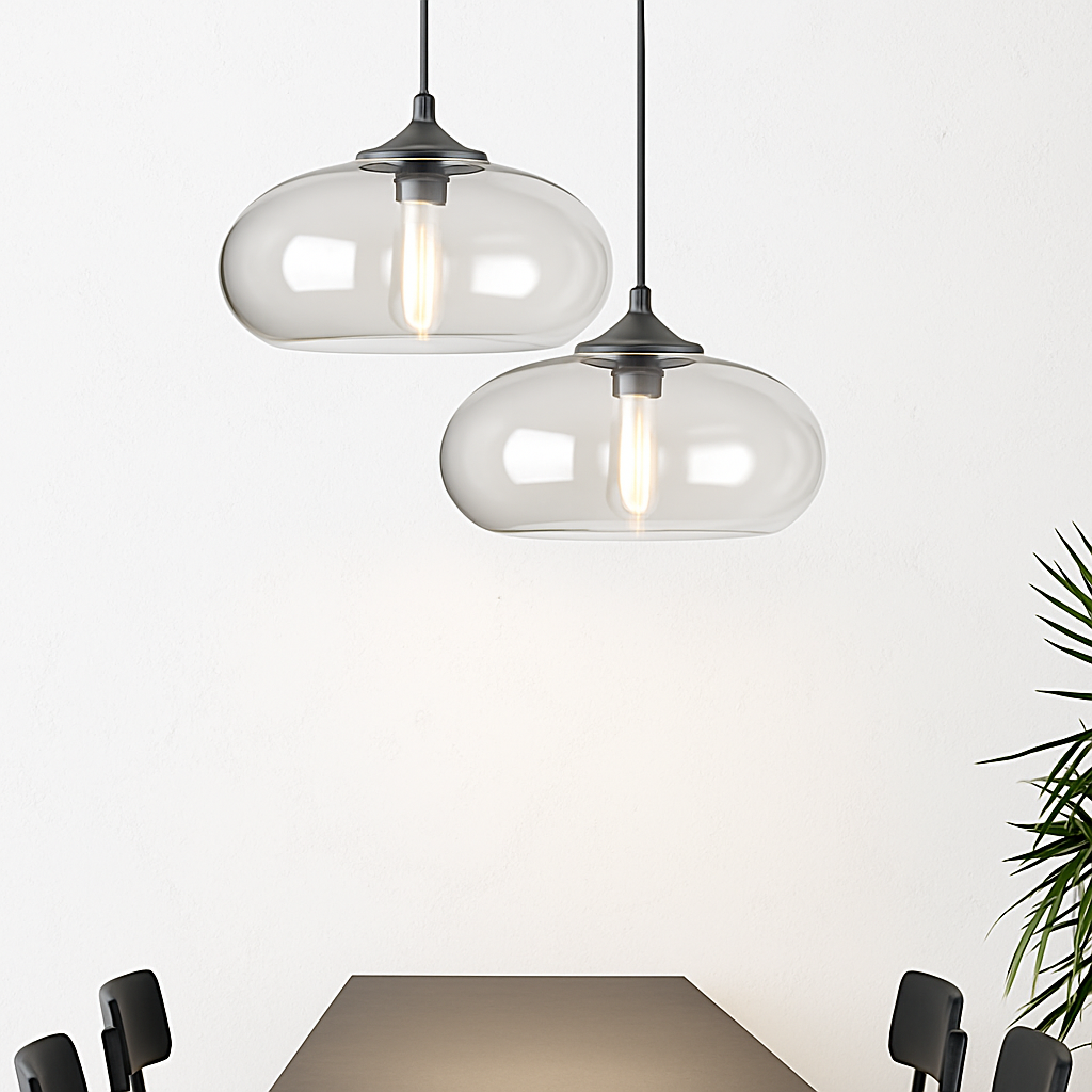 Suspension design ovale en verre Ball