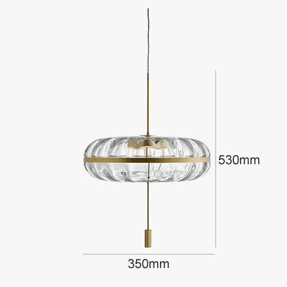 suspension design post-moderne en verre effet ondulation luxe