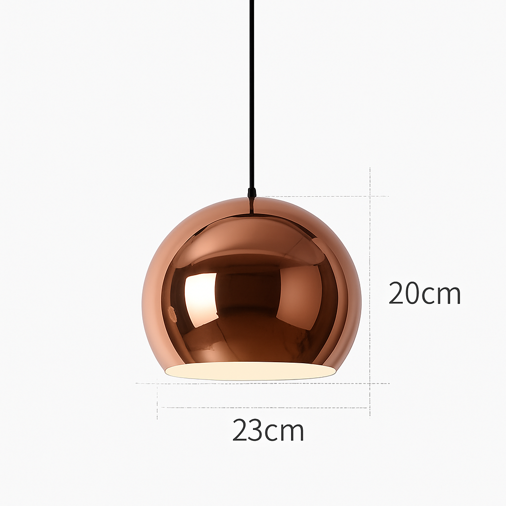 Suspension design rose gold de plusieurs formes