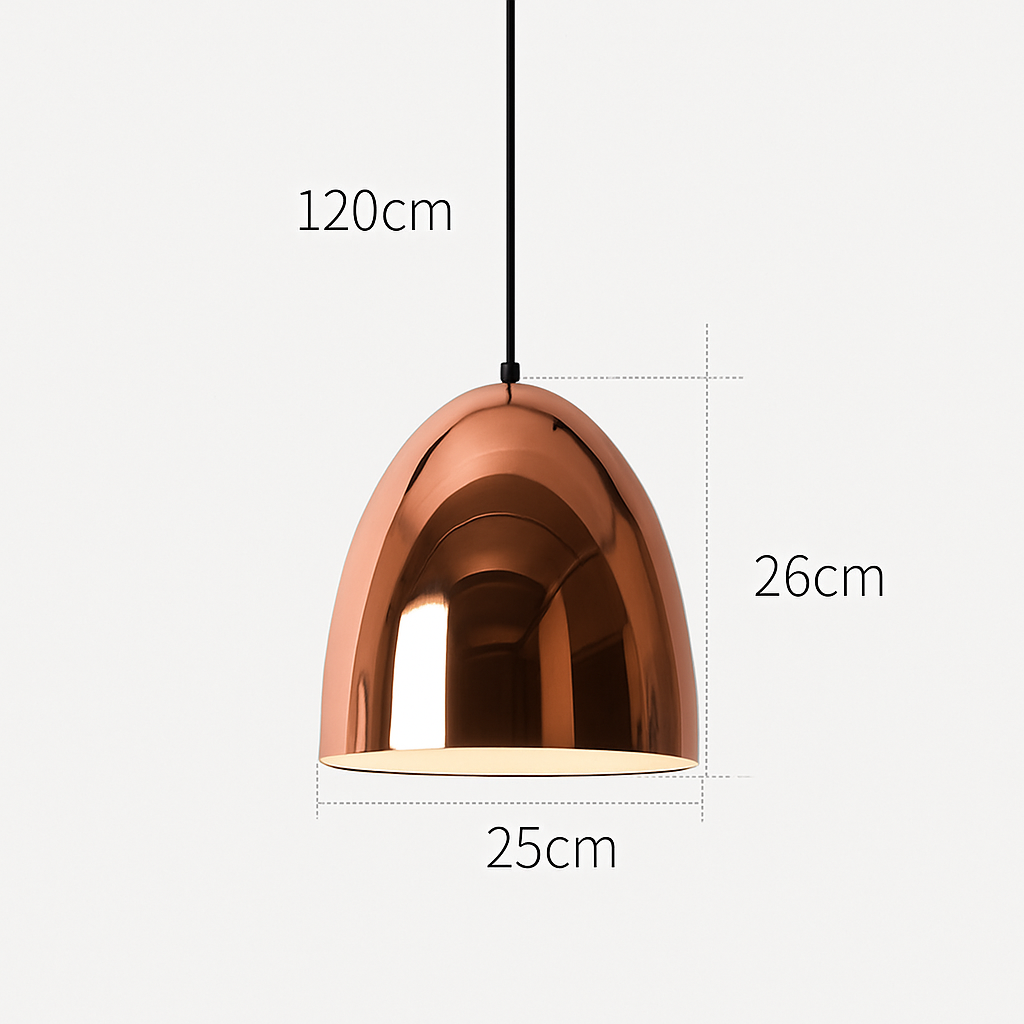 Suspension design rose gold de plusieurs formes