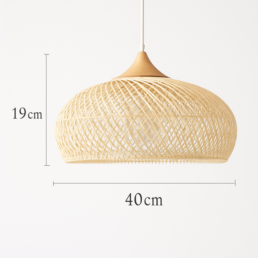 Suspension design Vintage en rotin fait à la main
