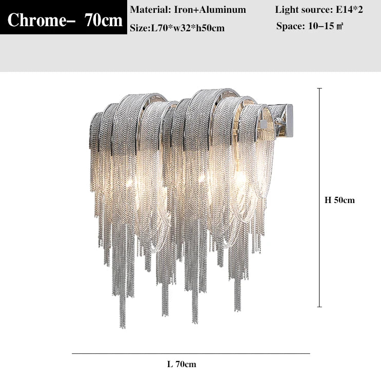 suspension en aluminium avec éclairage led moderne intérieur