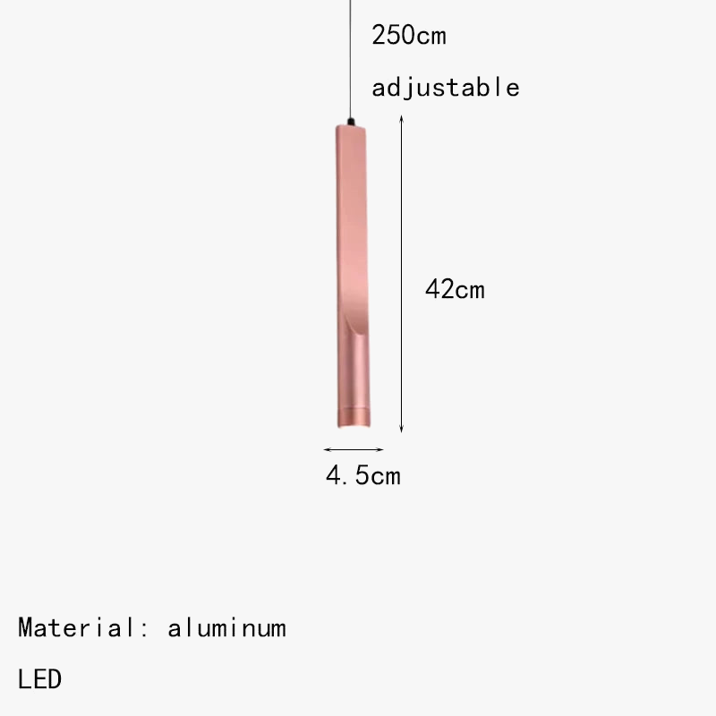 suspension en aluminium style minimaliste 3000k