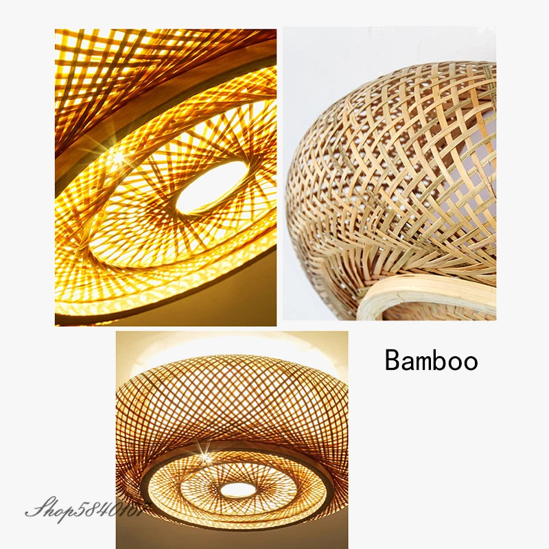 suspension en bambou fait à la main style chinois décoratif