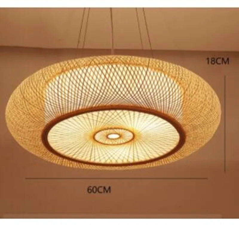 suspension en bambou moderne style chinois pour décoration intérieure