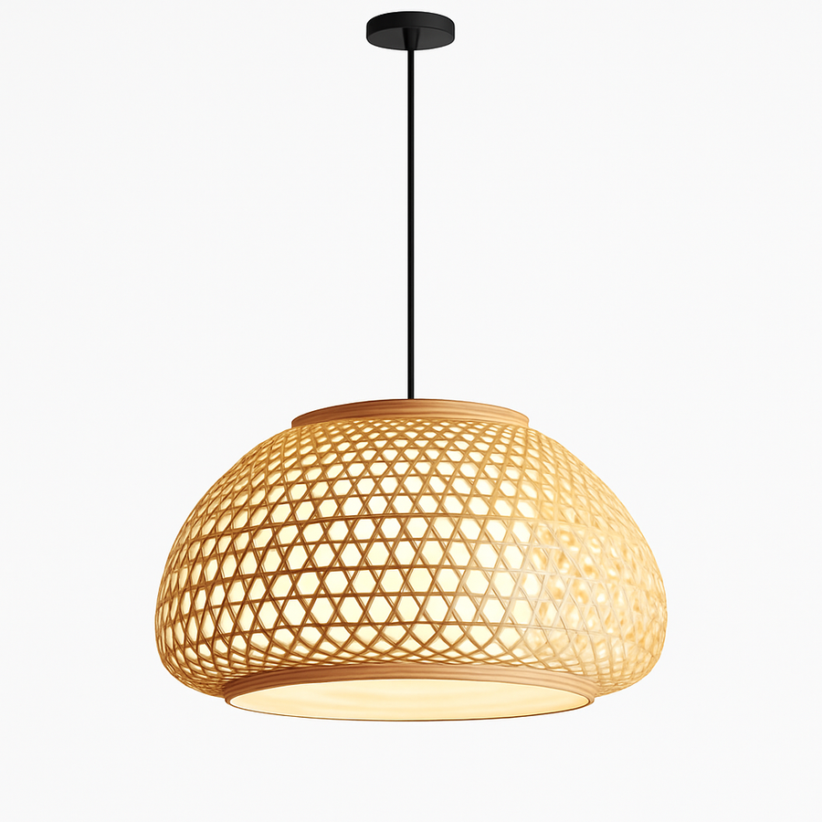 suspension en bambou style chinois vintage tissée à la main