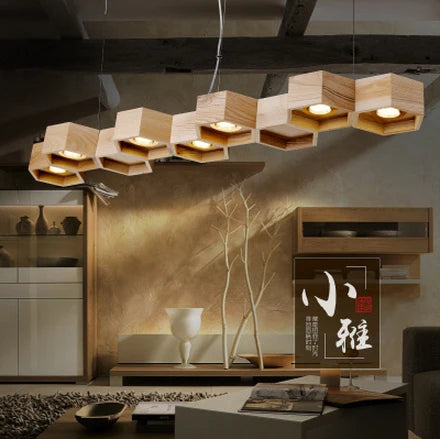suspension en bois acrylique design nid dabeille pour intérieur