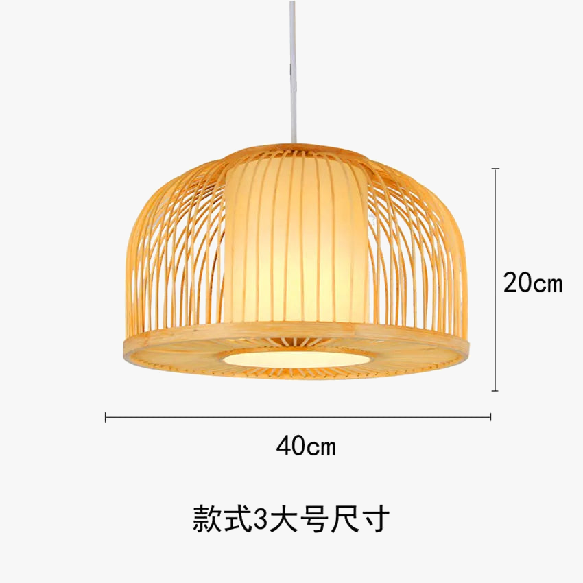 suspension en bois chinois design lumineux pour restaurant japonais