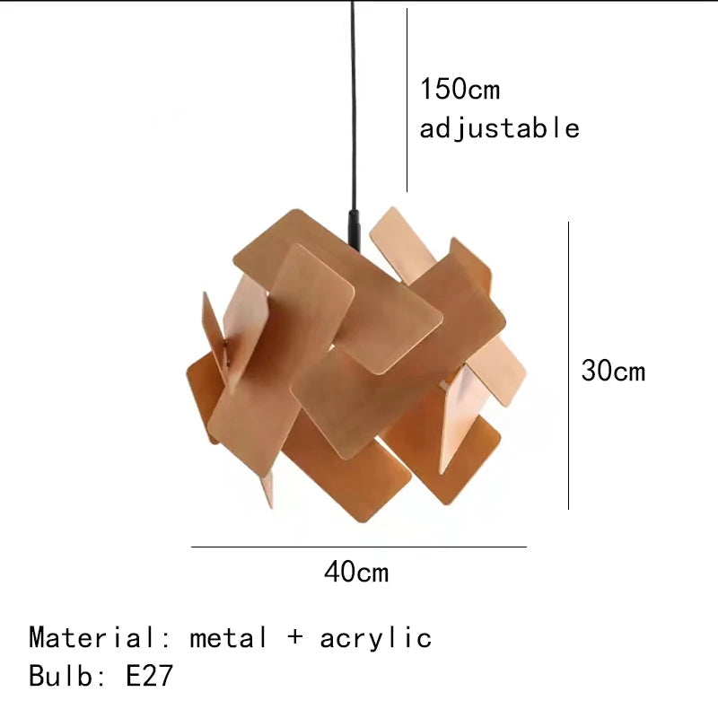 suspension en bois créative avec cordon réglable