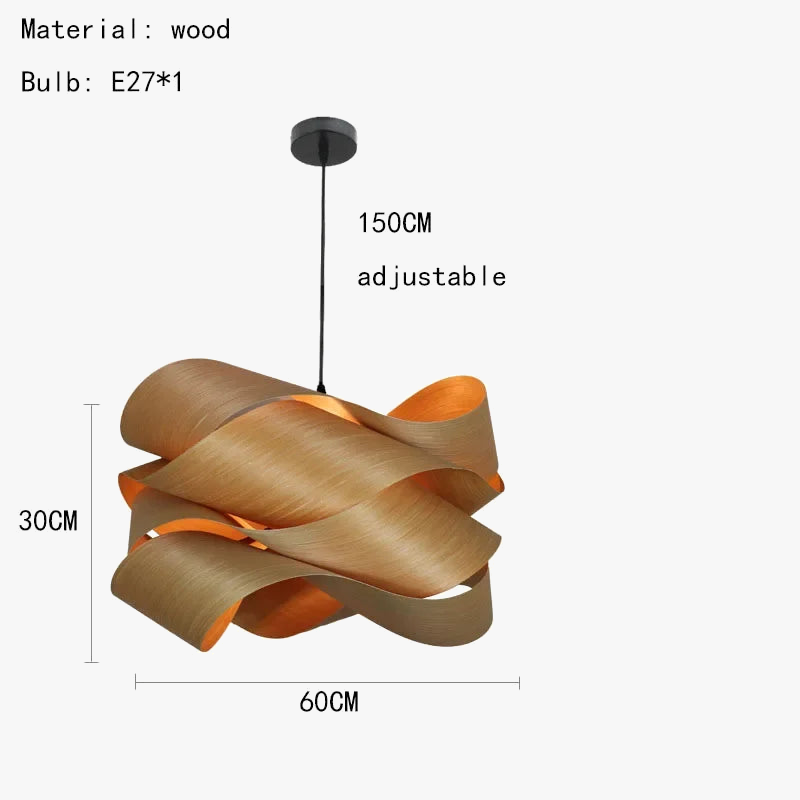 suspension en bois créative d'asie du sud-est moderne et simple