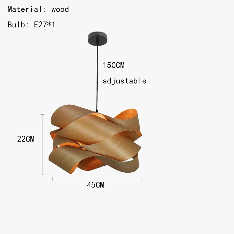 suspension en bois créative d'asie du sud-est moderne et simple
