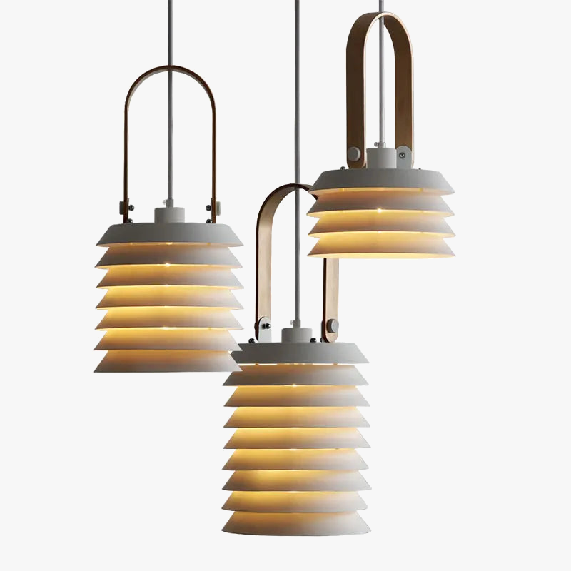 suspension en bois créative pour restaurant et cuisine