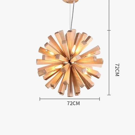 suspension en bois de pissenlit pour décoration créative et originale
