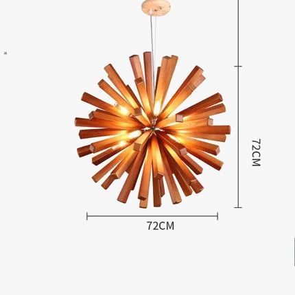 suspension en bois de pissenlit pour décoration créative et originale
