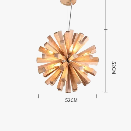 suspension en bois de pissenlit pour décoration créative et originale
