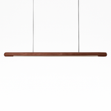 suspension en bois design minimaliste led longue bande