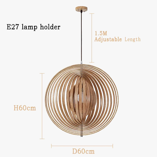 suspension en bois design nordique pour restaurant