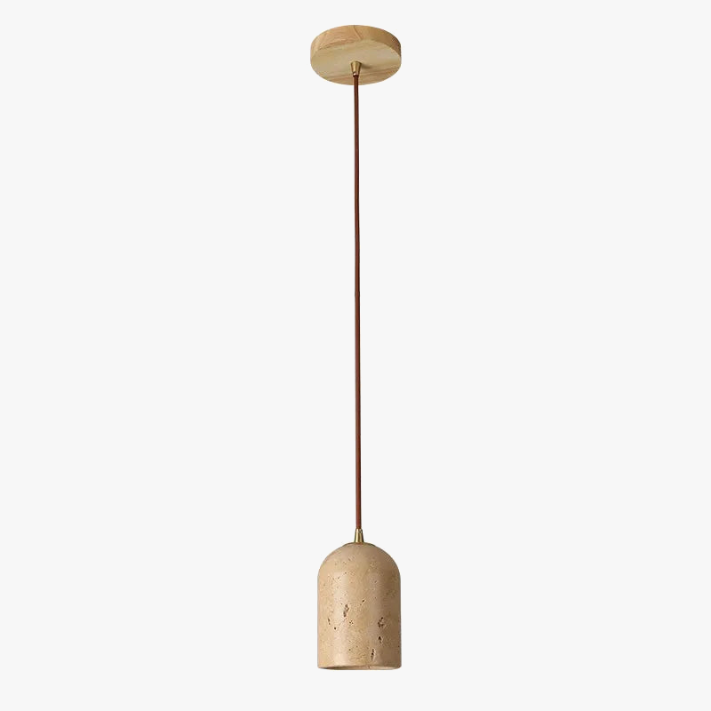 suspension en bois et pierre naturelle pour intérieur décoratif