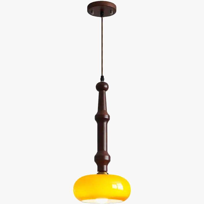 suspension en bois et verre au design moderne et créatif