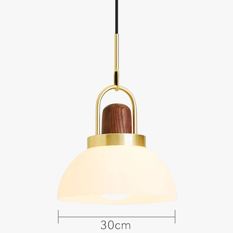 suspension en bois et verre pour décoration moderne