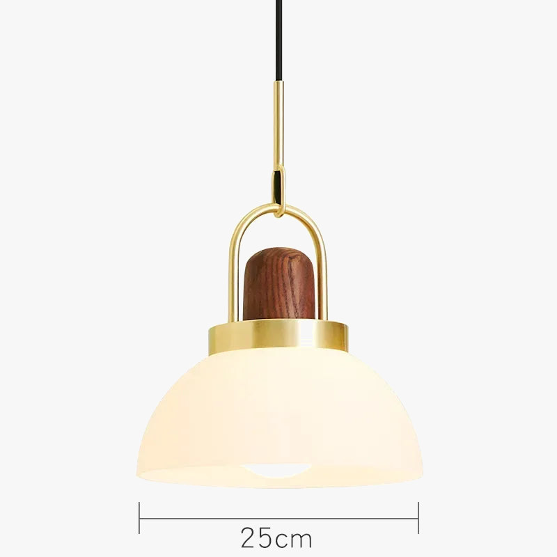 suspension en bois et verre pour décoration moderne