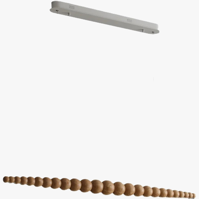 Suspension en bois lampe suspendue Table moderne LED longue lumière linéaire éclairage d'îlot de cuisine pour salle à manger salon bureau