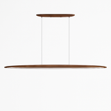 Suspension en bois lampes suspendues Table moderne LED longue lumière linéaire îlot de cuisine éclairage de bar de bureau pour salle à manger salon
