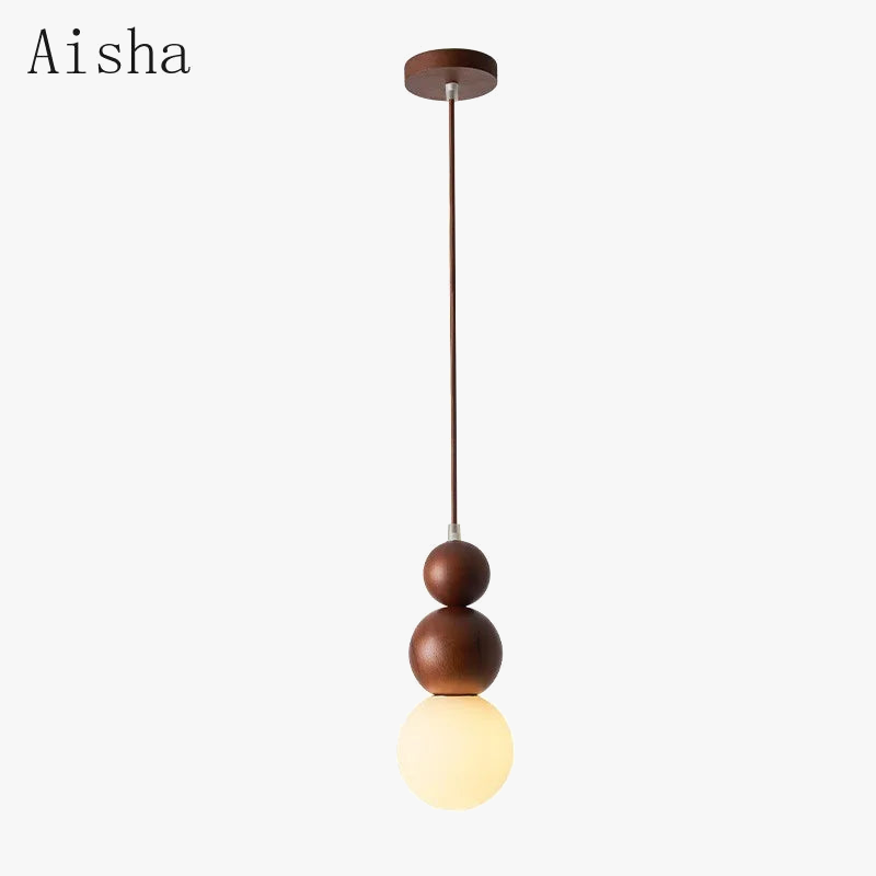suspension en bois massif japonais style wabi sabi pour intérieur